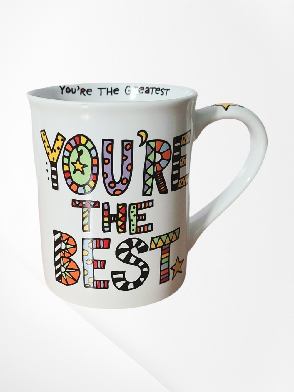 Coffee Mug Cup You're the Best Cute Motivational Positive Vibes Colorful Art